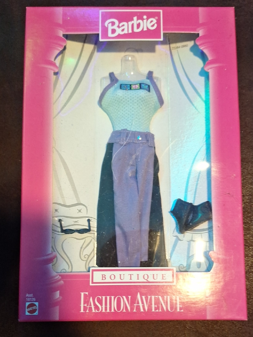 1998 Vintage Barbie Pink and Teal Boutique Fashion Outfit
